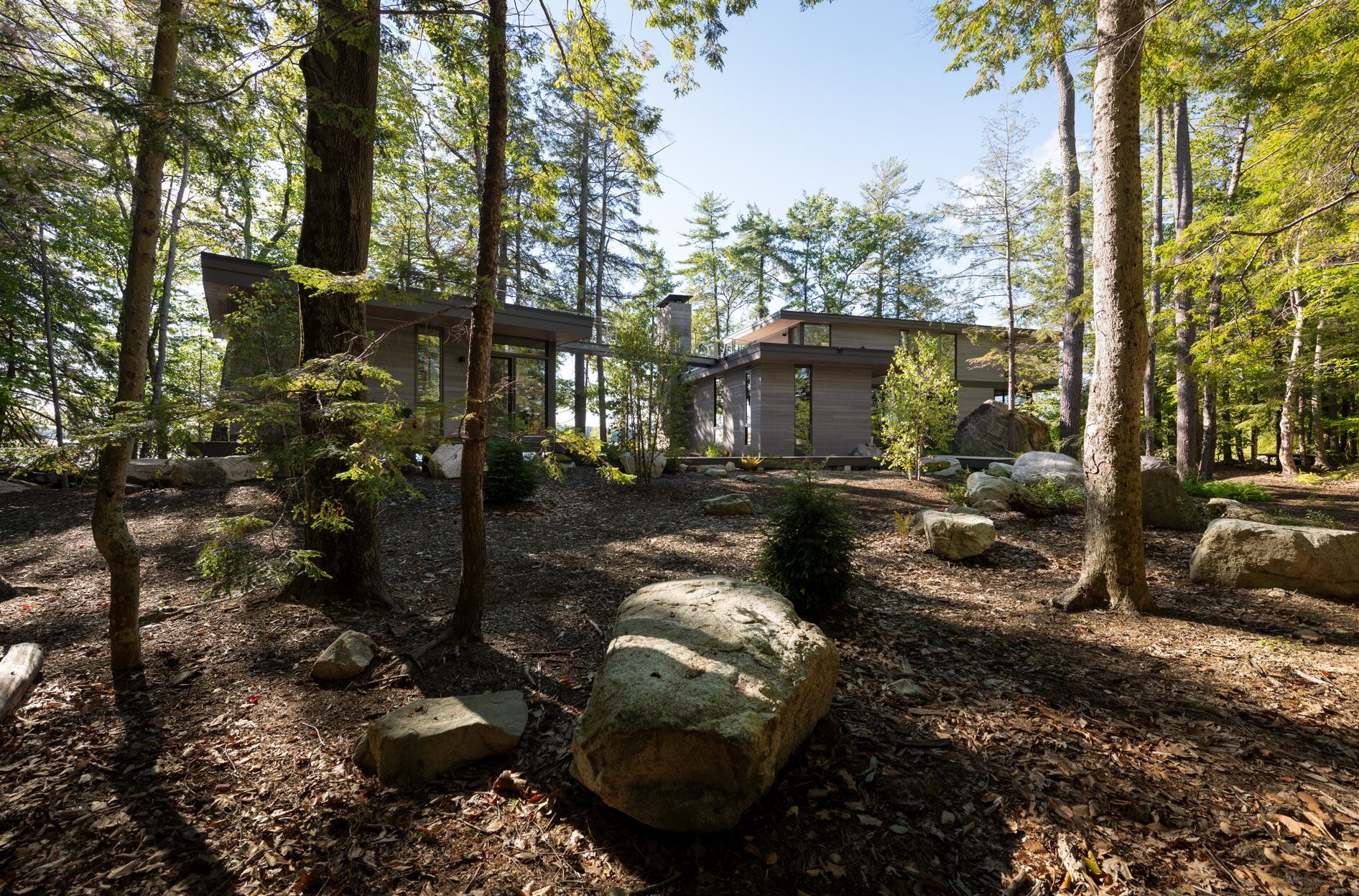 Elevated Camp featuring CUSTOM Western Red Cedar exterior wood cladding/siding